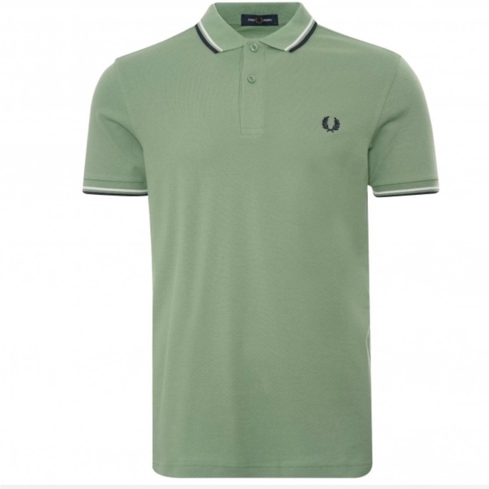 Fred Perry Twin Tipped Polo Green 2XL M3600